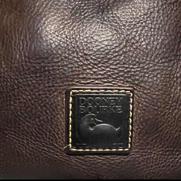 Dooney & Bourke Florentine Large Leather Satchel Dark Brown - Picture 15 of 15